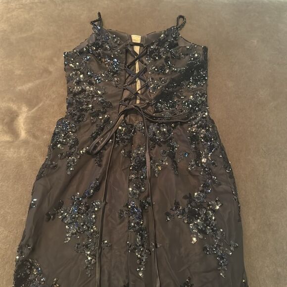 Women’s Black MermaidFit Sequins Party Prom Formal Dress LaceUp Back Size 4 - Picture 14 of 15